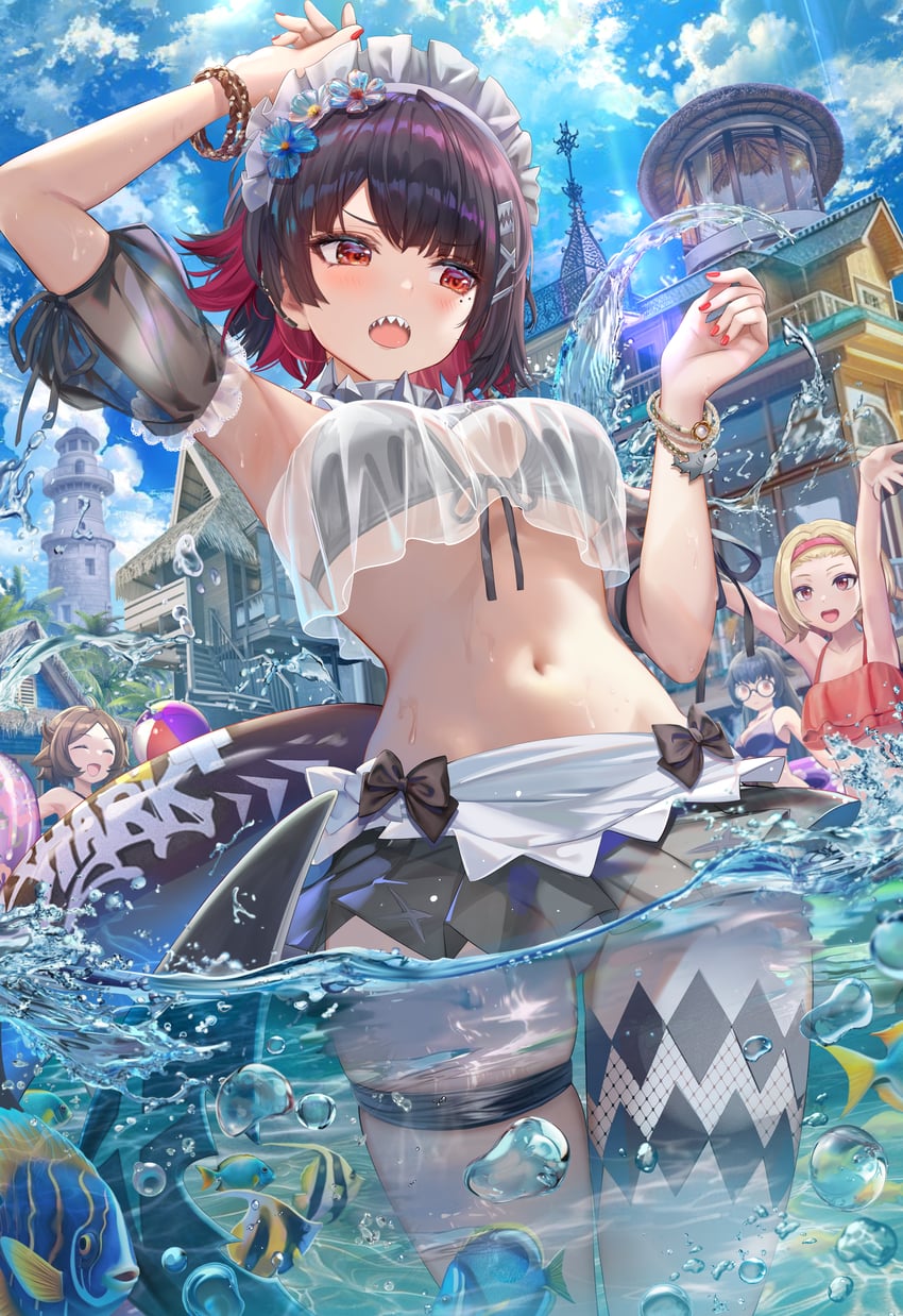 ellen joe, ruby, monna, and lynn (zenless zone zero) drawn by torino_aqua