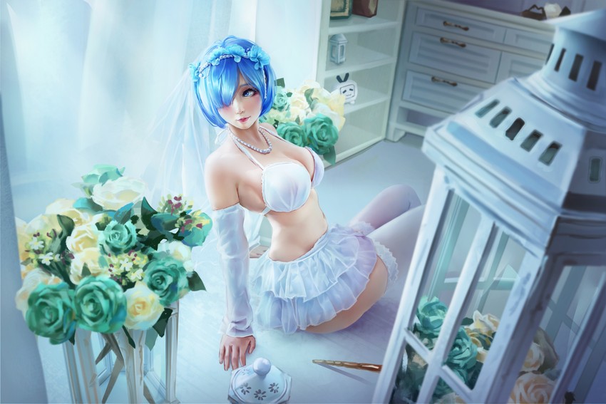rem and terebi-chan (re:zero kara hajimeru isekai seikatsu and 1 more) drawn by wo_jiushi_kanbudong