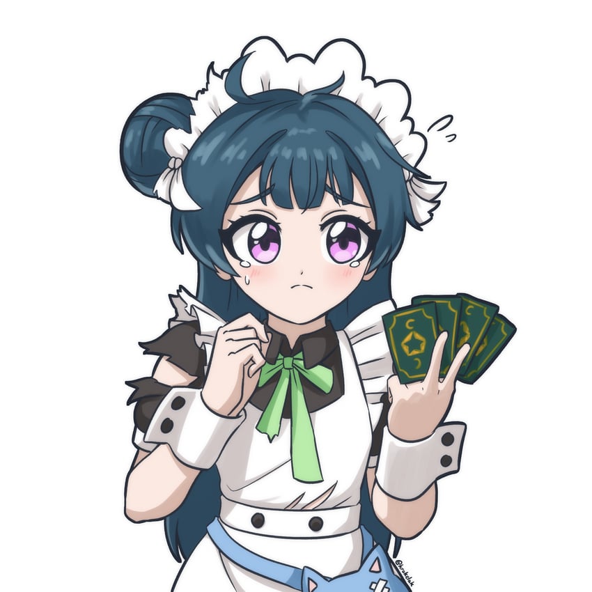 tsushima yoshiko and yohane (love live! and 3 more) drawn by krakelak