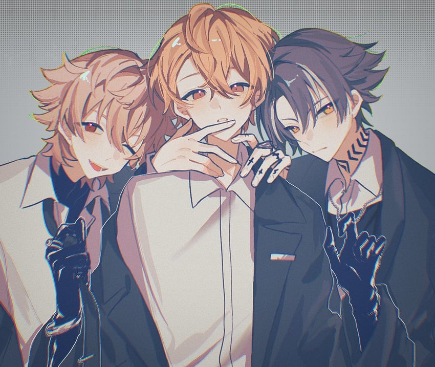 miyama kei, rokuta, and itsuki (paradox live) drawn by maltose