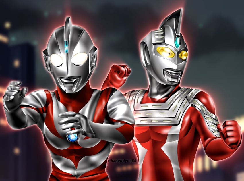ultraseven 21 and ultraman neos (ultra series and 1 more) drawn by hanejidyna86