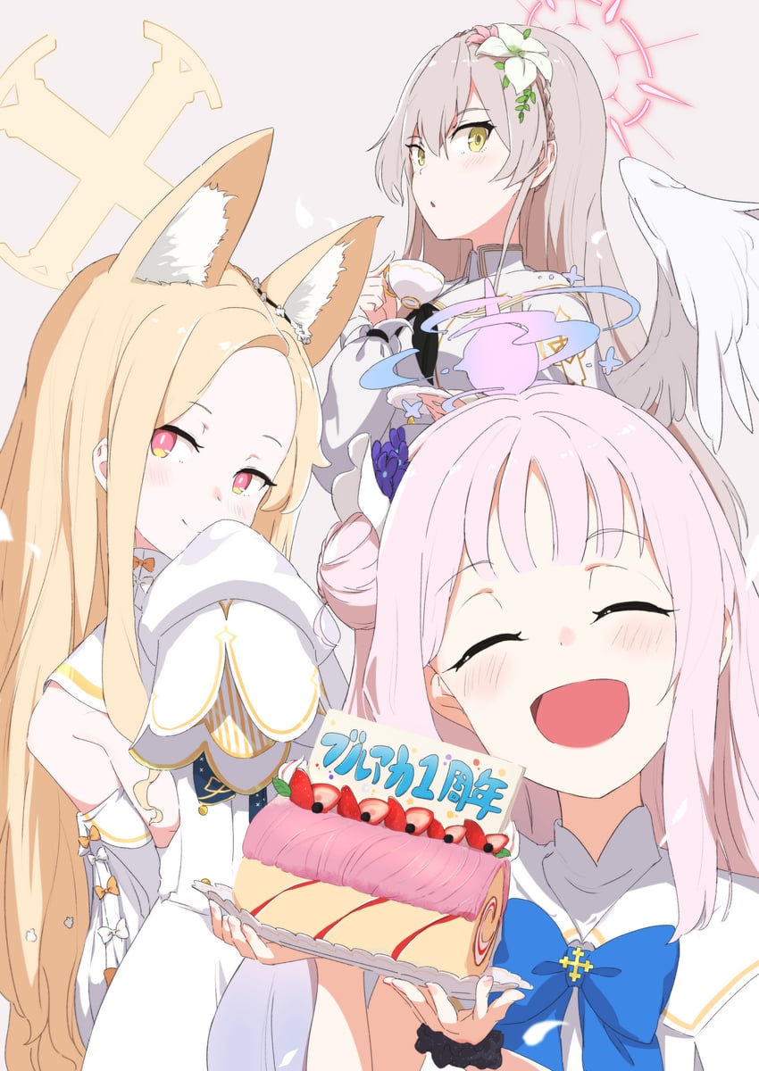 mika, seia, and nagisa (blue archive) drawn by pre_sktch