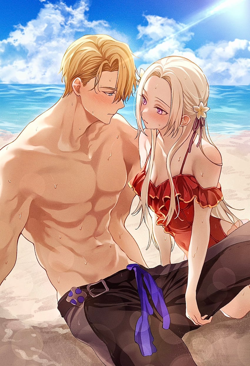 edelgard von hresvelg and dimitri alexandre blaiddyd (fire emblem and 2 more) drawn by soma_otakuu