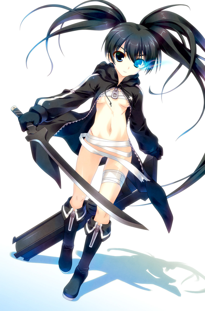 black rock shooter (black rock shooter) drawn by aoi_sora-maru