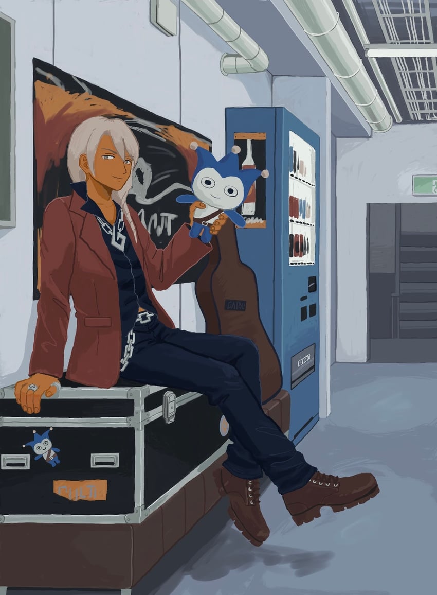 klavier gavin and blue badger (ace attorney and 1 more) drawn by 23011620x