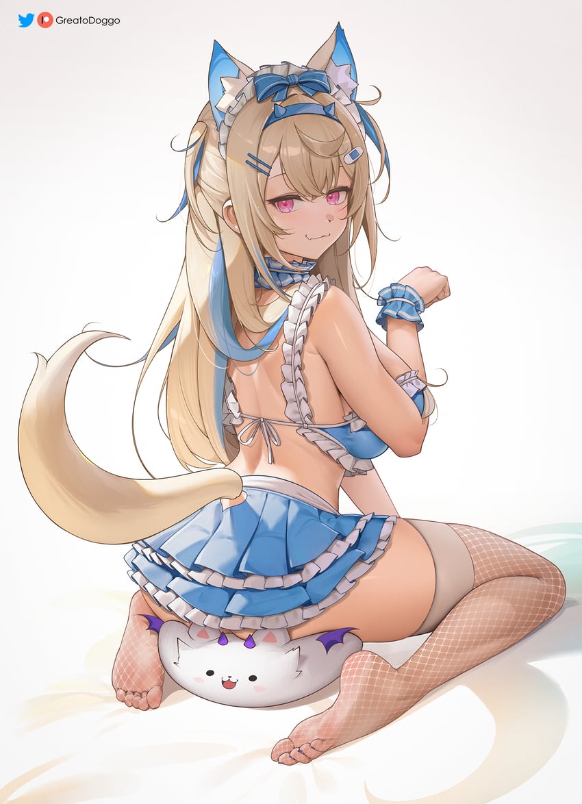 fuwawa abyssgard and perroccino (hololive and 1 more) drawn by greatodoggo