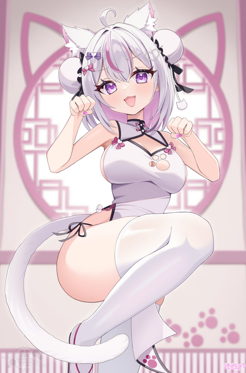 nekoyama mia (indie virtual youtuber) drawn by elegant_(sumisumi4268)