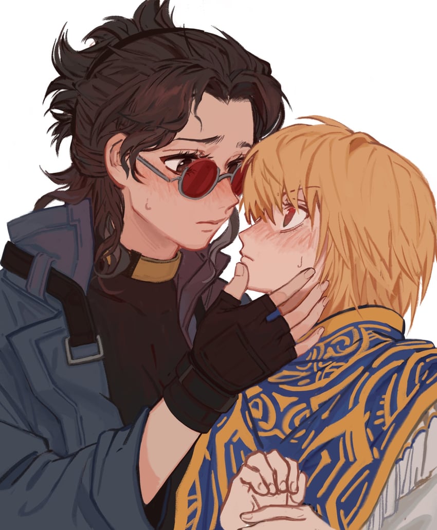 kurapika and leorio paladiknight (hunter x hunter) drawn by ik18166181ik