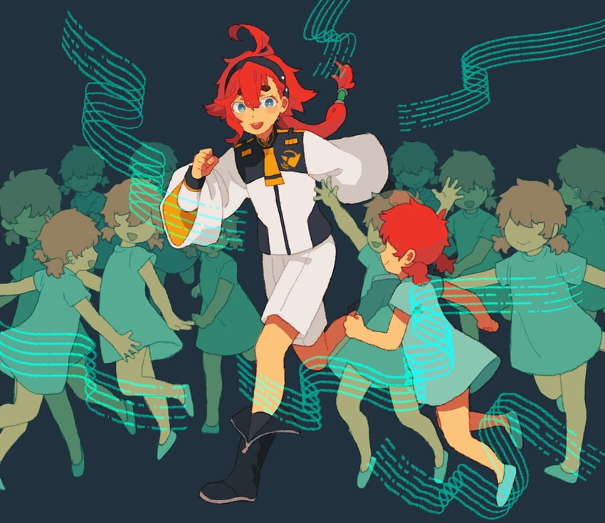 suletta mercury and ericht samaya (gundam and 1 more) drawn by dou_(mame_eee)