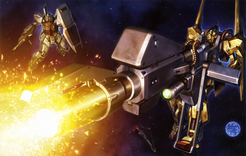 gundam mk ii and hyaku shiki (gundam and 2 more)