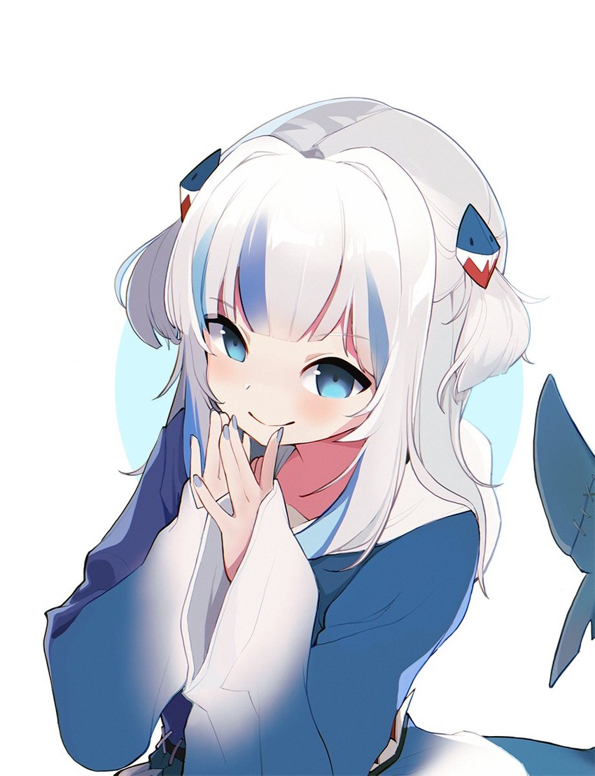 gawr gura (hololive and 1 more) drawn by orangexdrop