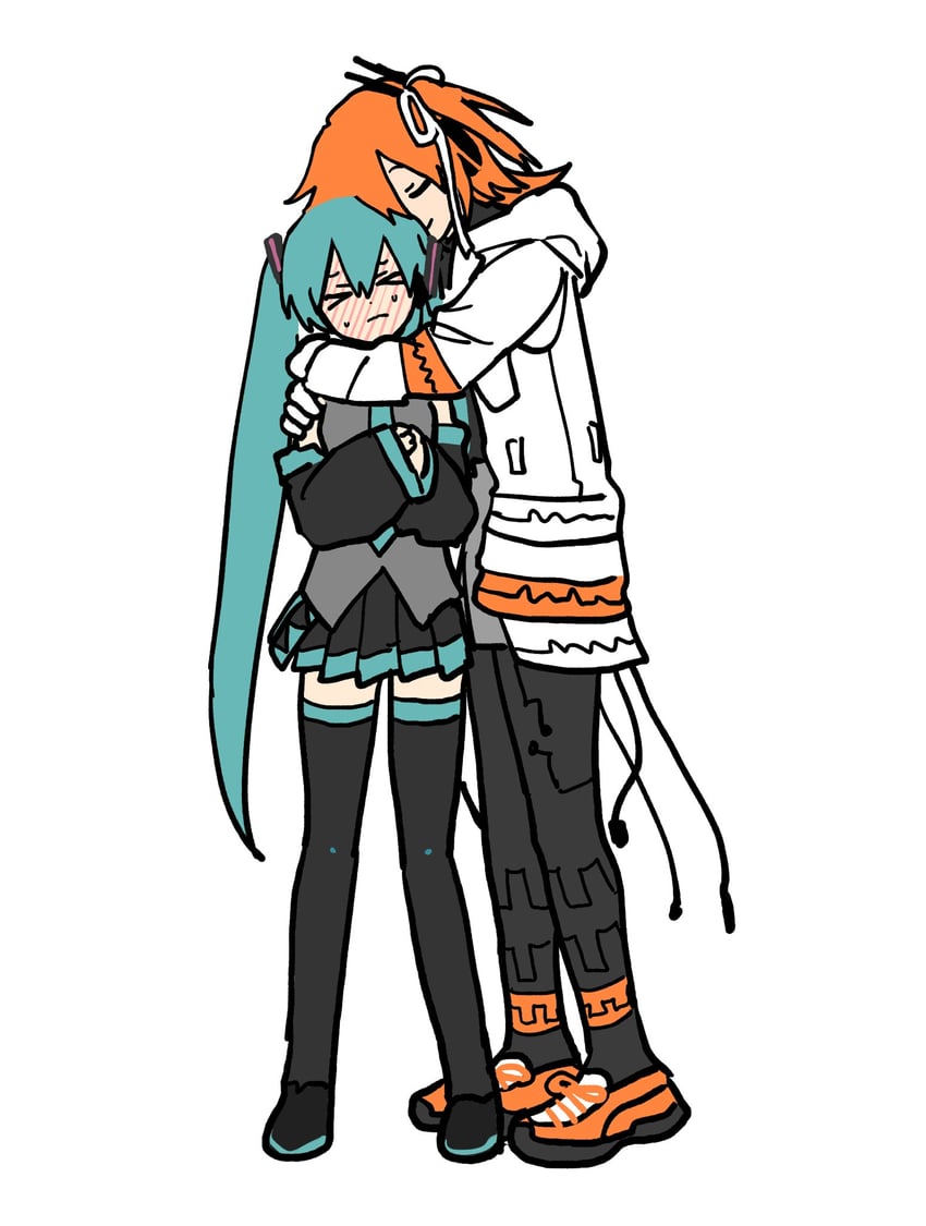 hatsune miku and adachi rei (vocaloid and 2 more) drawn by natwjeq