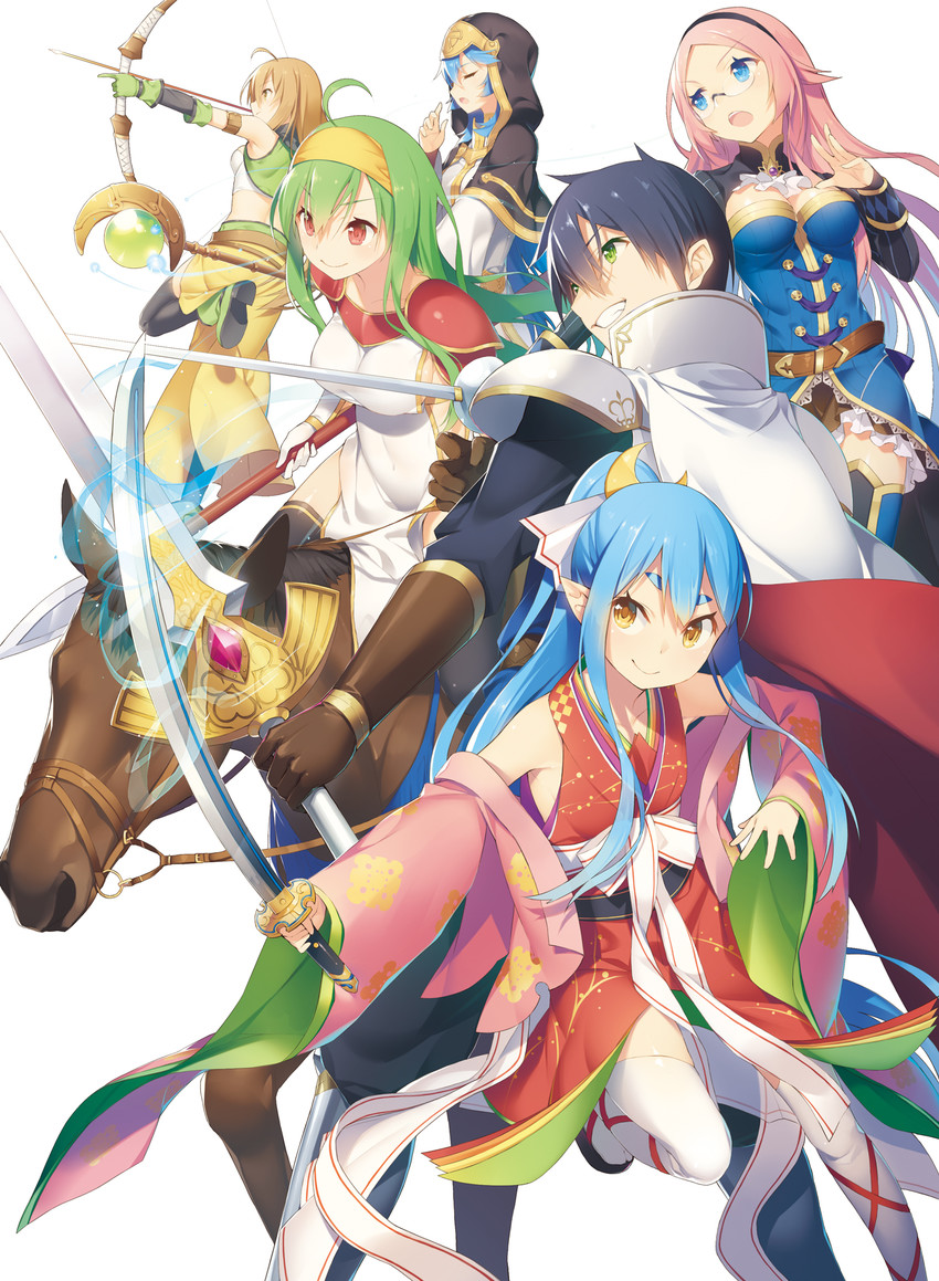 prince, katie, soma, carrie, alisa, and 1 more (sennen sensou aigis) drawn by katou_itsuwa