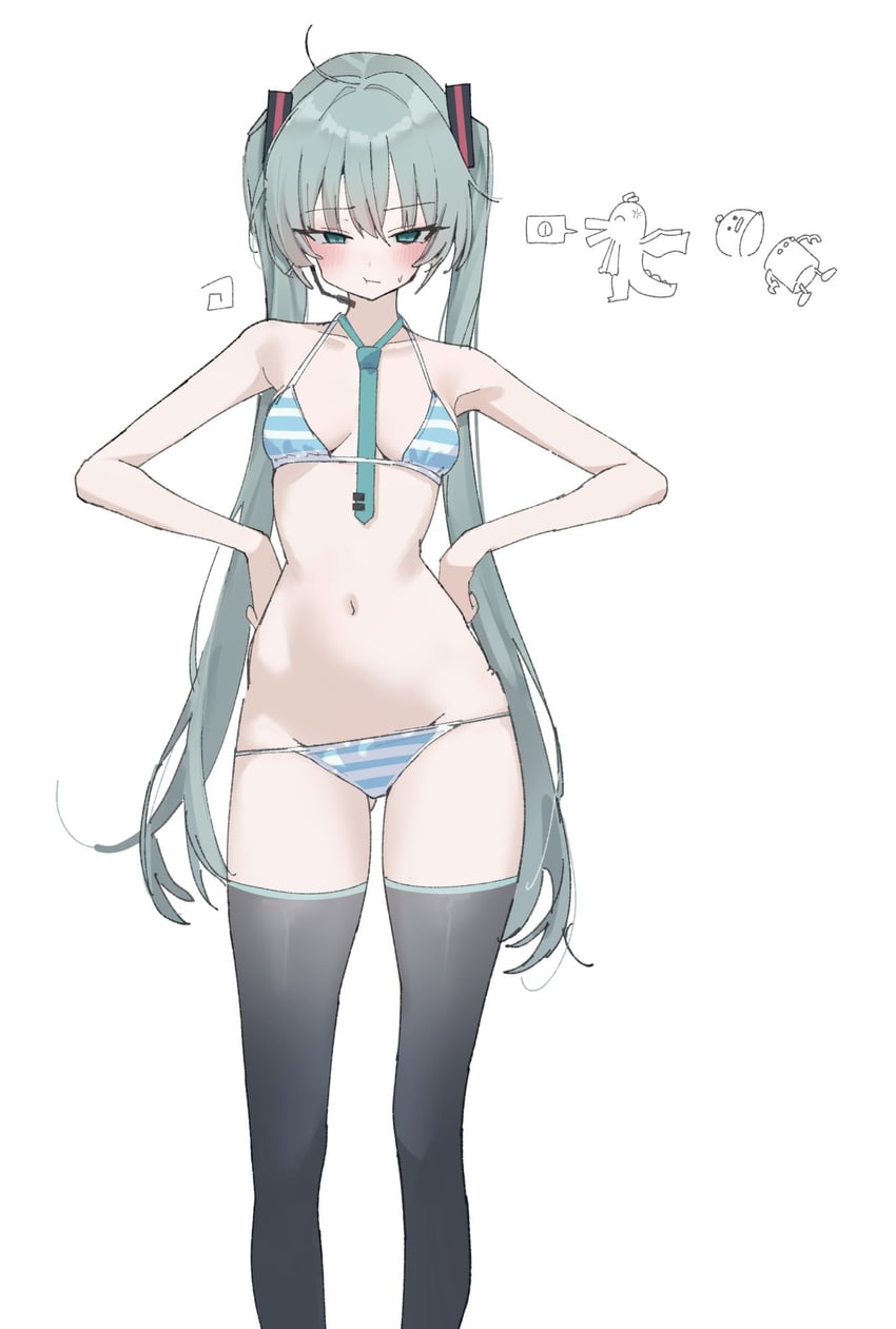 hatsune miku and robot (vocaloid and 2 more) drawn by harenchi