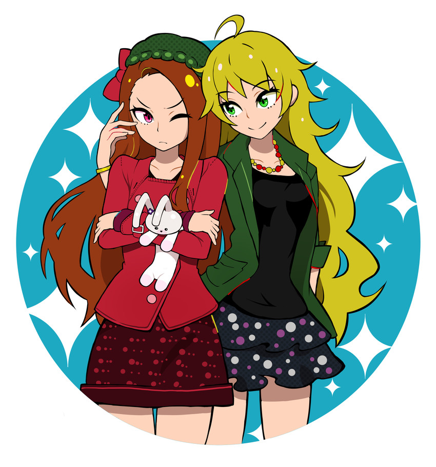 hoshii miki, minase iori, and usa-chan (idolmaster) drawn by lam_(ramdayo)