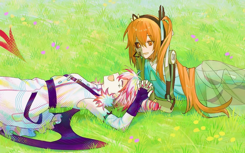 kasane teto and adachi rei (utau and 4 more) drawn by xom0meku