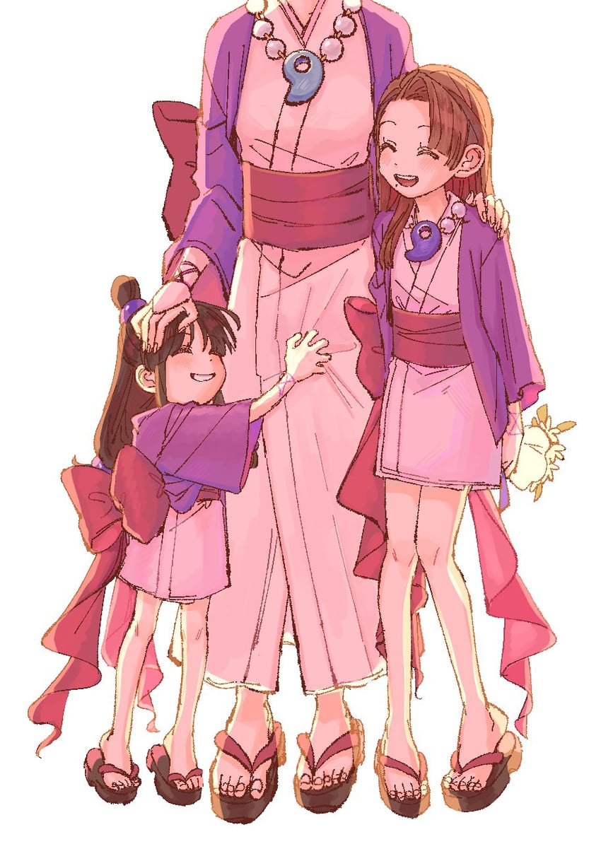 maya fey, mia fey, and misty fey (ace attorney) drawn by oyoyo_pe