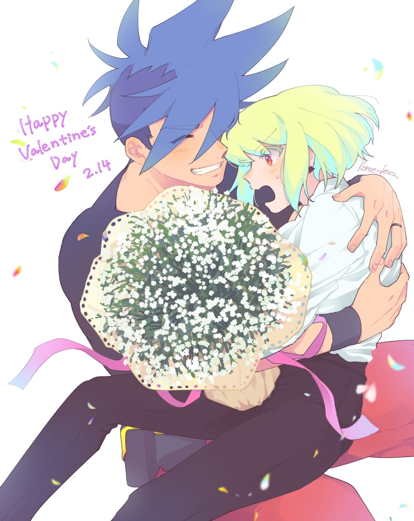 lio fotia and galo thymos (promare) drawn by kome_1022