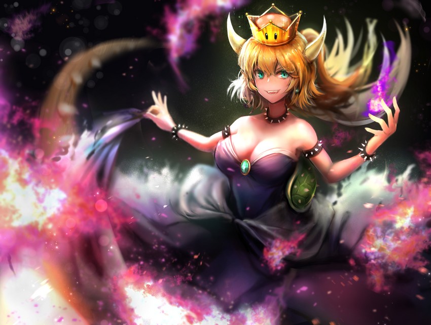 bowsette (mario and 1 more) drawn by harunatsu_akifumi