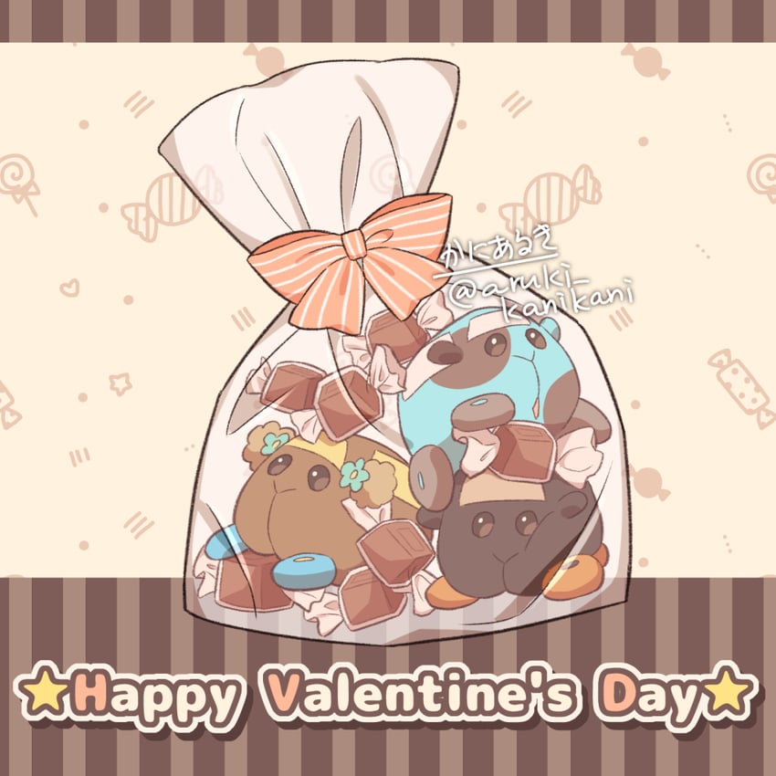 choco, chocomint, and cacao (pui pui molcar) drawn by kani_aruki_(aruki_kanikani)