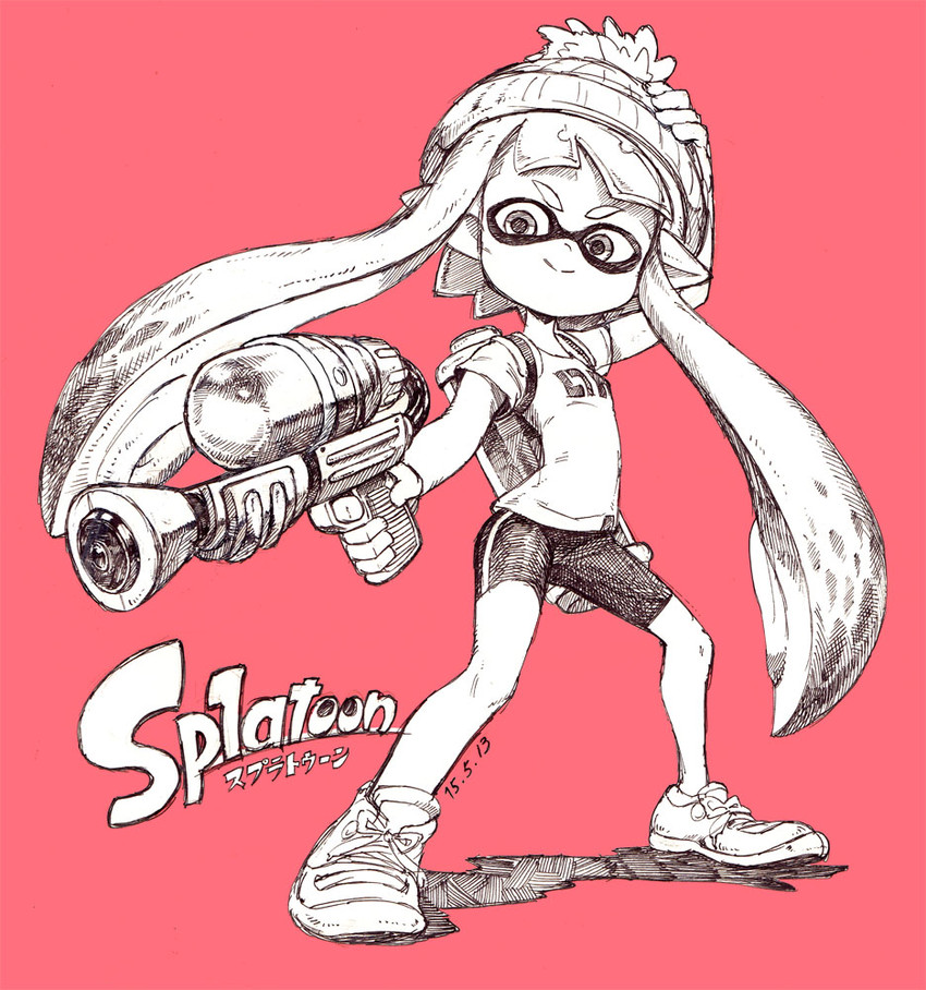 inkling player character, inkling girl, and kaori (splatoon and 1 more) drawn by sanononote