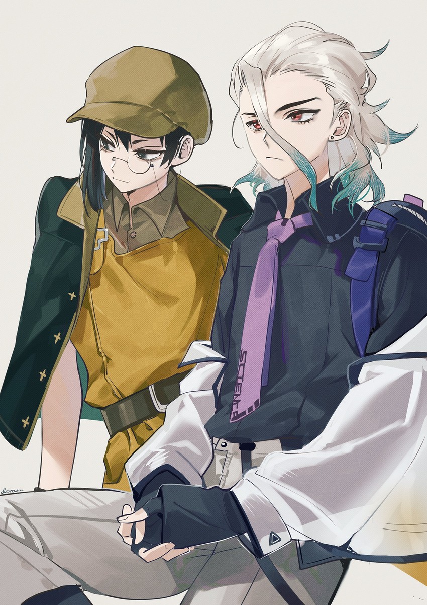 ishigami senkuu and asagiri gen (dr. stone) drawn by doran_(doran7280)
