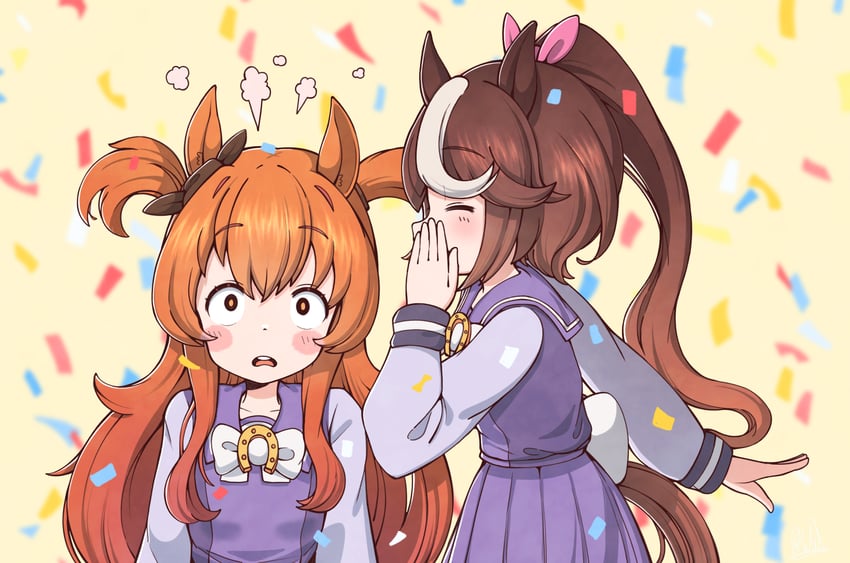tokai teio and mayano top gun (umamusume) drawn by rakugakiraid