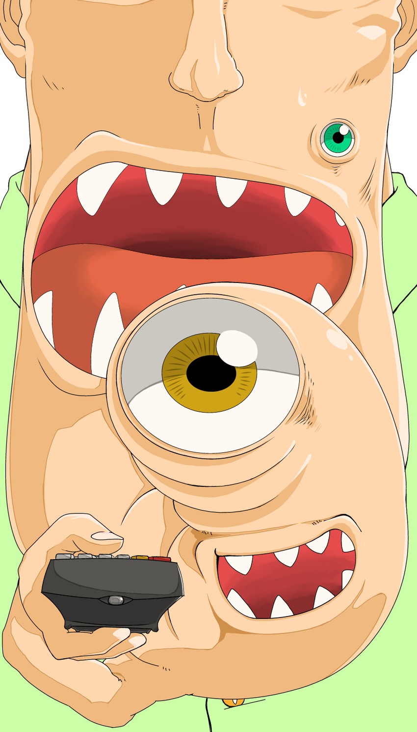 jaw and uda mamoru (kiseijuu) drawn by midori_no_iruka