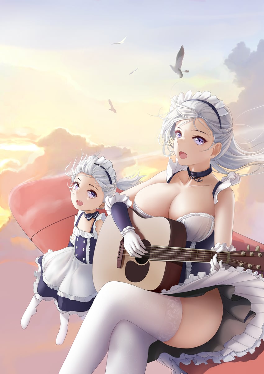 belfast and little bel (azur lane) drawn by shigatsu_(4gate)