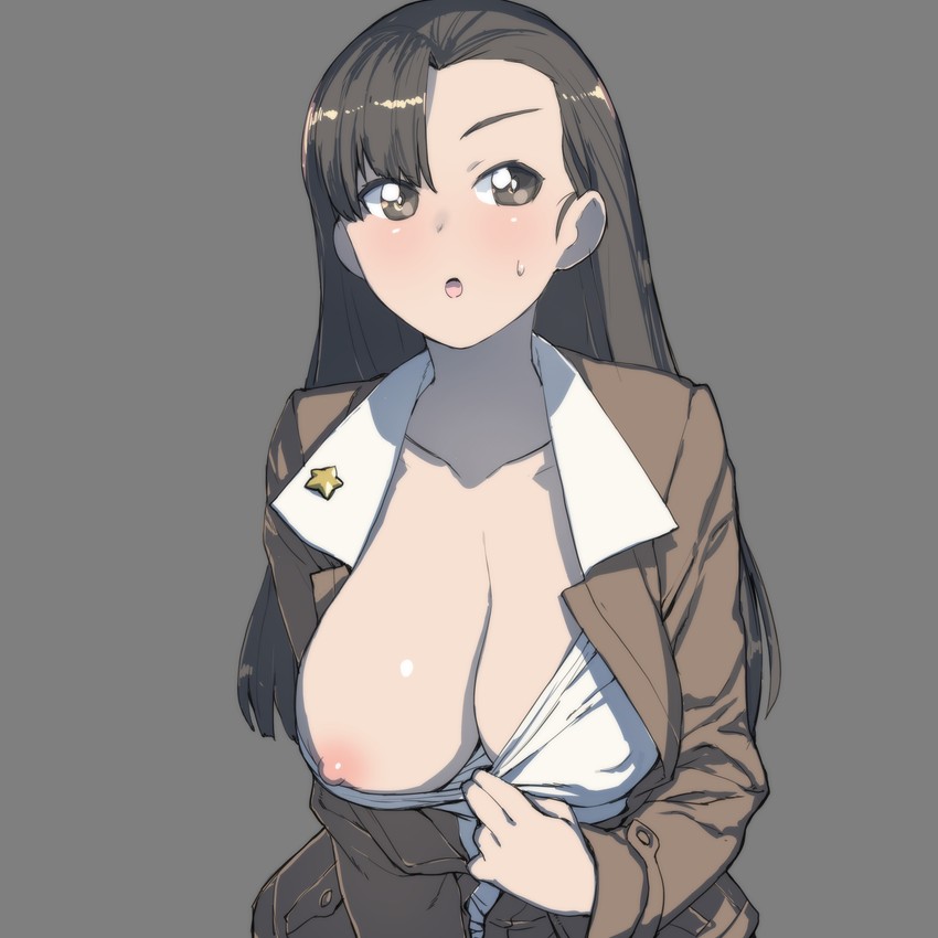 nishi kinuyo (girls und panzer) drawn by onsen_tamago_(hs_egg)