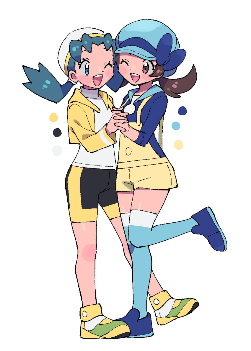 lyra and kris (pokemon and 2 more) drawn by pumpkinpan