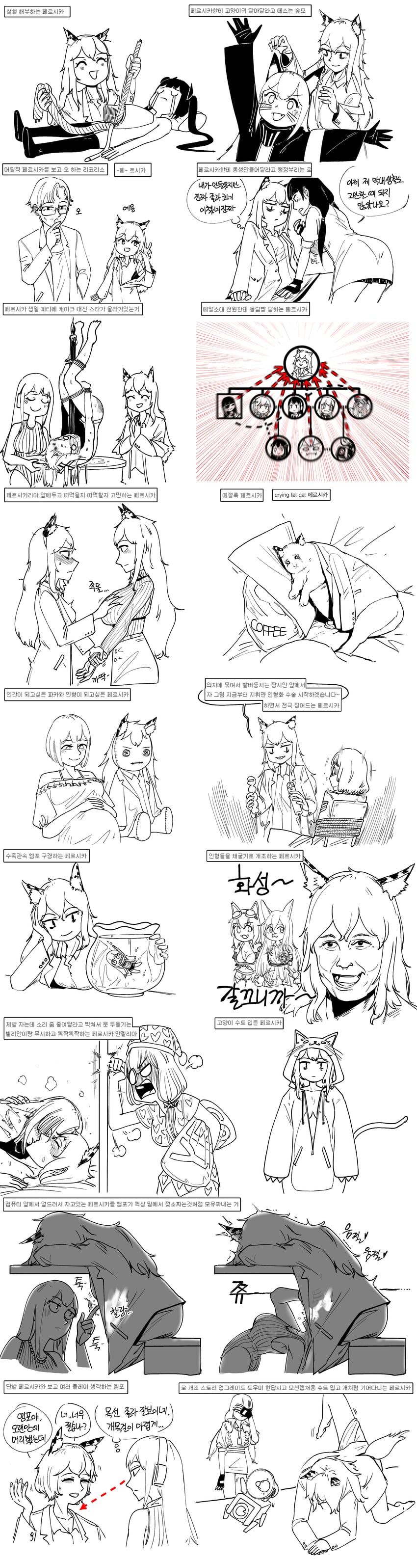 m16a1, m4a1, m4 sopmod ii, st ar-15, ro635, and 14 more (girls' frontline and 1 more) drawn by radish_p