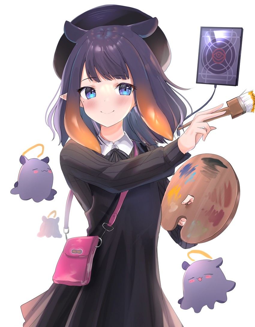 ninomae ina'nis, takodachi, and ao-chan (hololive and 1 more) drawn by maru_ccy