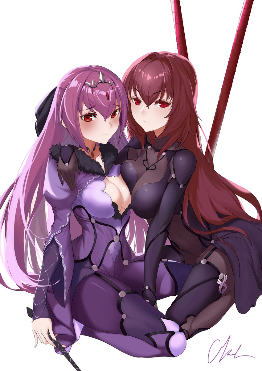 scathach and scathach skadi (fate and 1 more) drawn by shinkuwauri