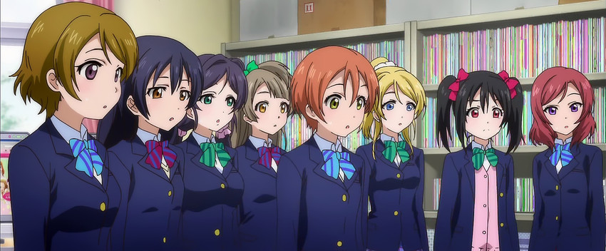 nishikino maki, tojo nozomi, sonoda umi, yazawa nico, ayase eli, and 3 more (love live! and 1 more)
