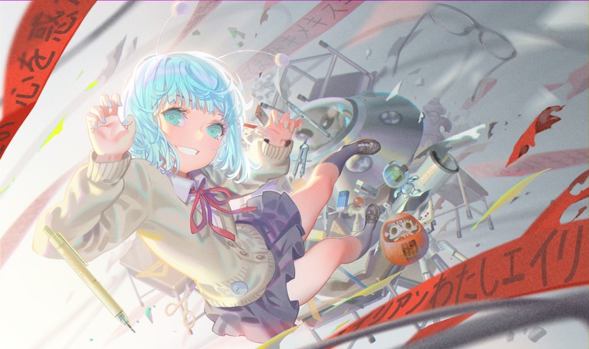 hatsune miku and kerbal (vocaloid and 2 more) drawn by alphonse_(white_datura)