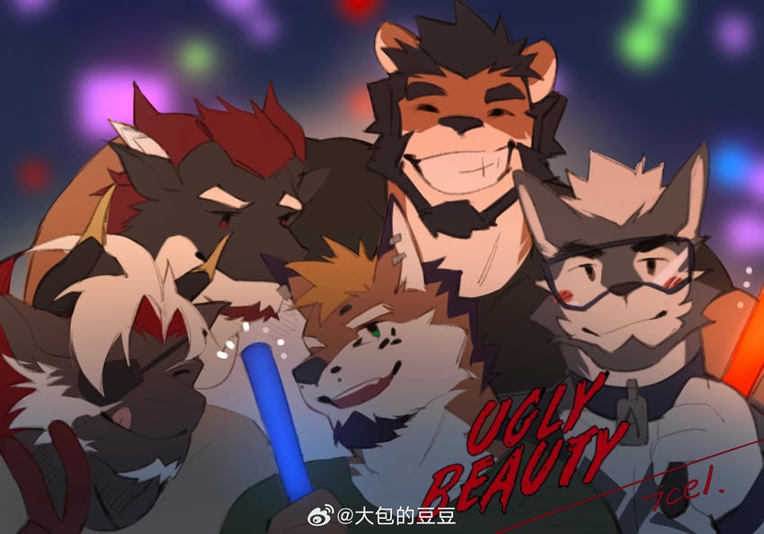 alca, romg, beenic, alca the lion, romg the jaguar, and 1 more (original) drawn by icelernd