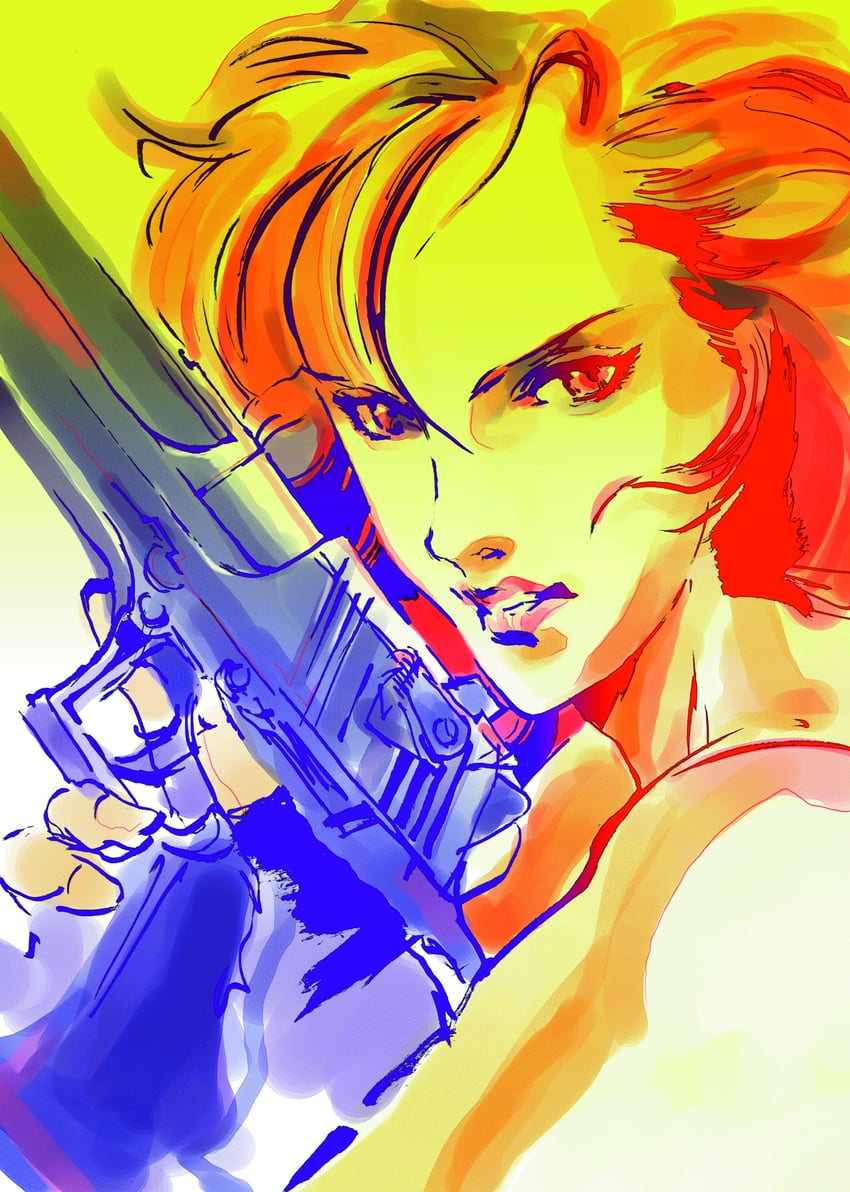 meryl silverburgh (metal gear and 1 more) drawn by shinkawa_youji