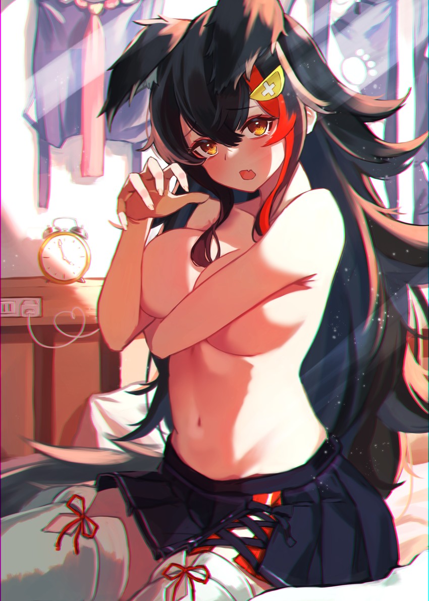 ookami mio (hololive) drawn by roco_(rocoroco1115)