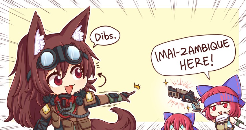 imaizumi kagerou, sekibanki, lifeline, and bloodhound (touhou and 1 more) drawn by wool_(miwol)