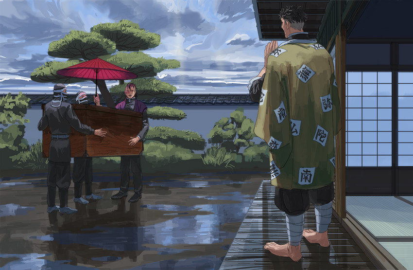 shinazugawa genya and himejima gyoumei (kimetsu no yaiba) drawn by sukoshinemui3
