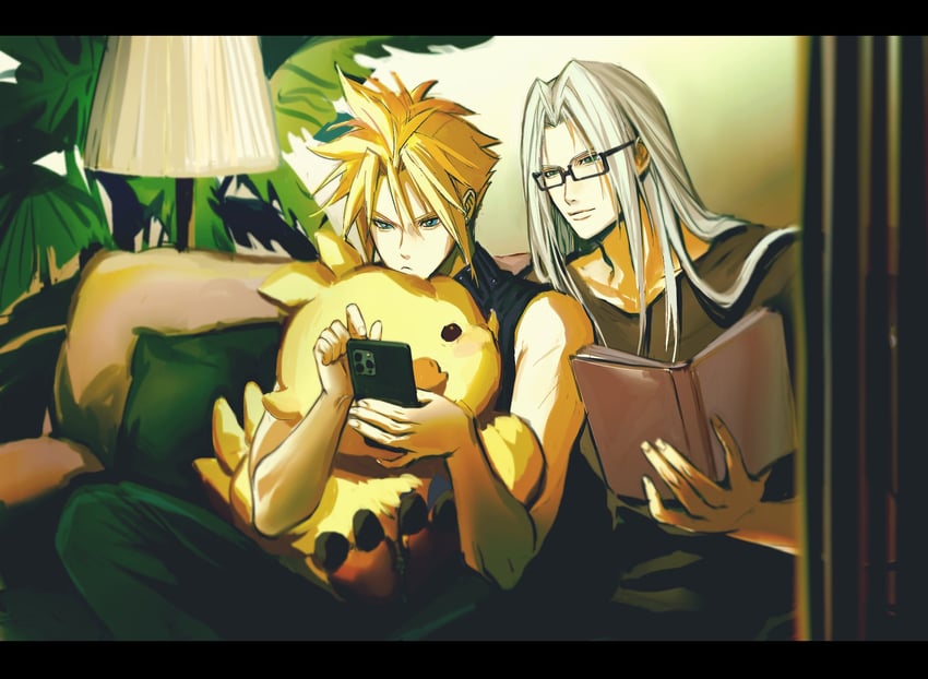 cloud strife and sephiroth (final fantasy and 1 more) drawn by zeta_0513