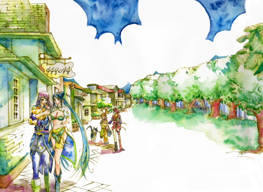 yuri lowell, rita mordio, judith, repede, and karol capel (tales of and 1 more) drawn by hayulu