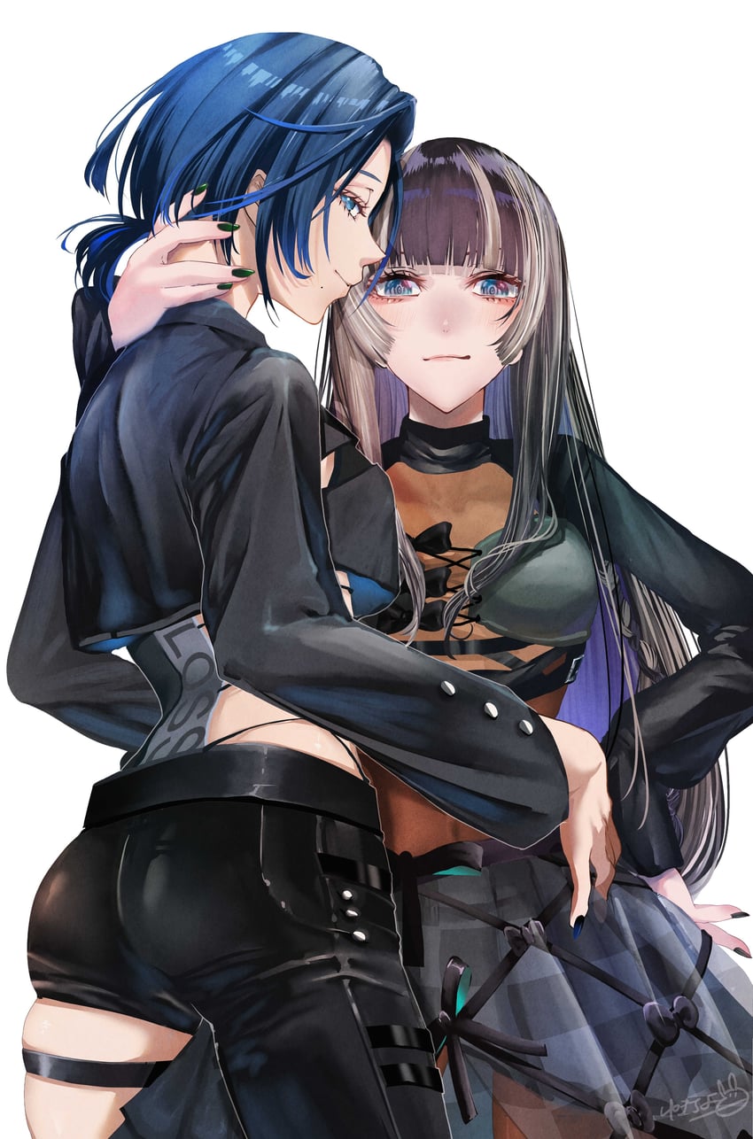 juufuutei raden and hiodoshi ao (hololive and 1 more) drawn by chiyokurayuki