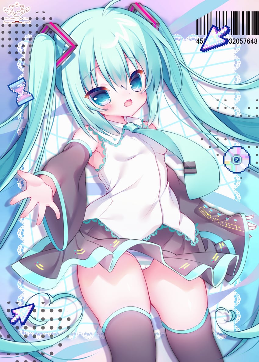hatsune miku (vocaloid) drawn by fiyu