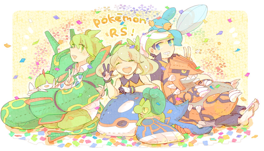may, brendan, mudkip, ralts, treecko, and 4 more (pokemon and 2 more) drawn by katiko