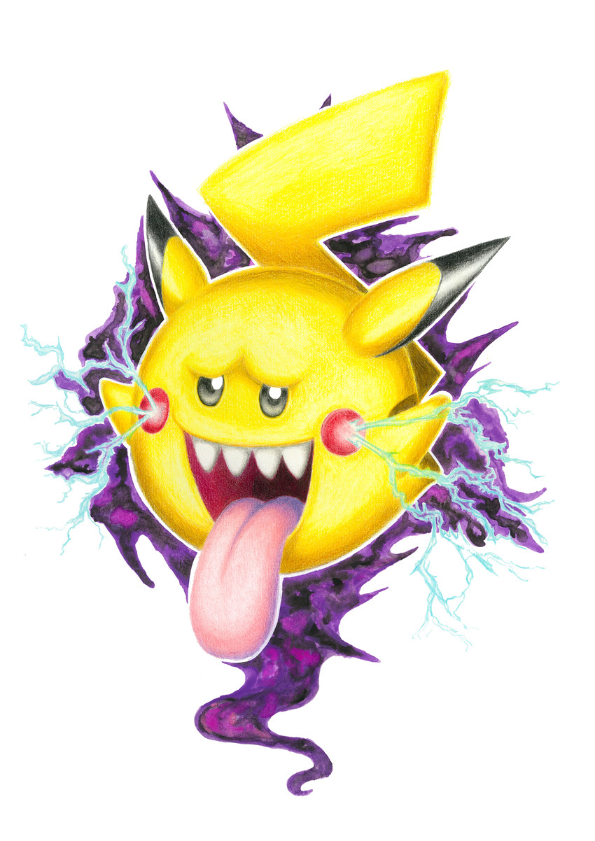 pikachu and king boo (pokemon and 2 more) drawn by abdul_attamimi