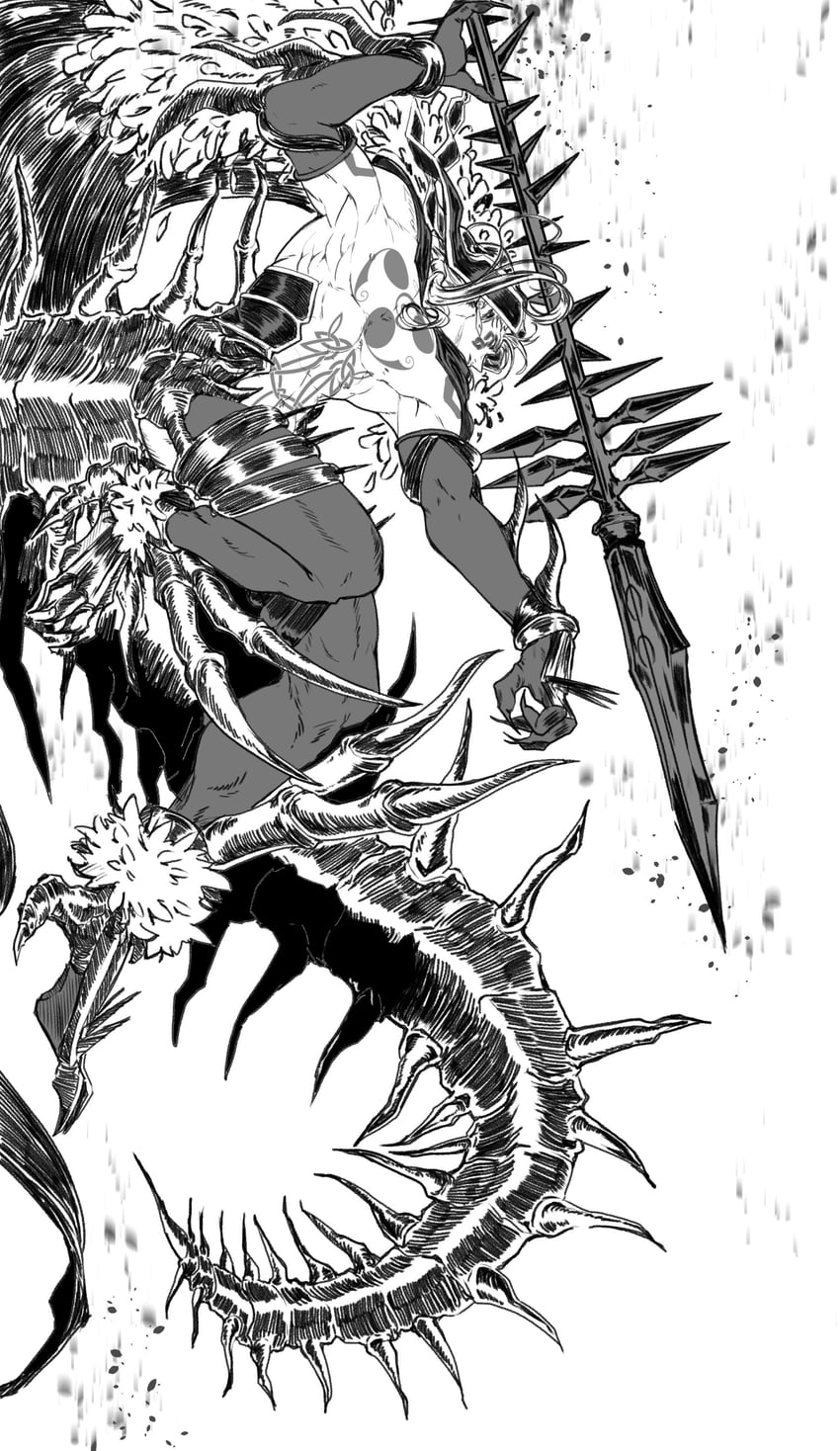 cu chulainn and cu chulainn alter (fate and 1 more) drawn by betushio