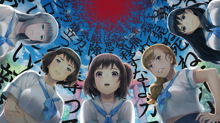 hana tsubaki, konomi naruko, futaba miyu, tsubomi gumi, and kuki kirara (minikui mojika no ko) drawn by hamashima_shigeo