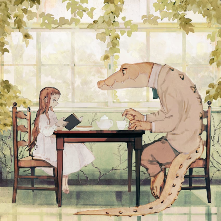 philia ell and croco zigmond (original) drawn by tono_(rt0no)